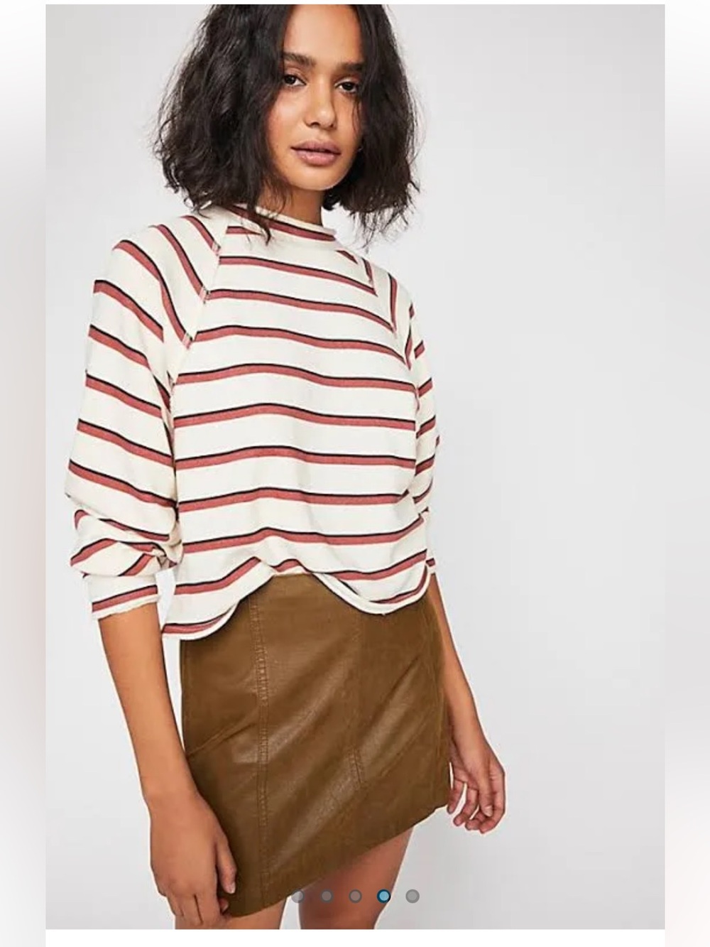 Free People Vegan Suede Mini Skirt